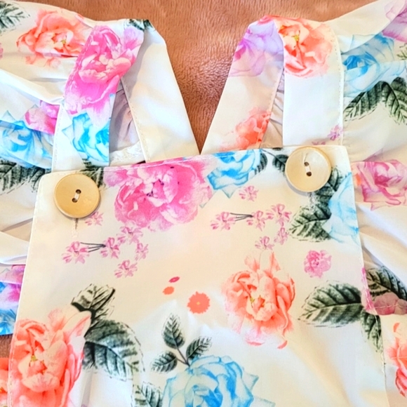 Floral Baby Romper with Headband - Picture 11 of 14